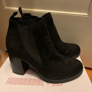 Black tall booties